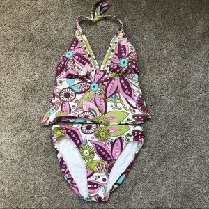 Jantzen size 16 women’s two piece swimsuit swimwear